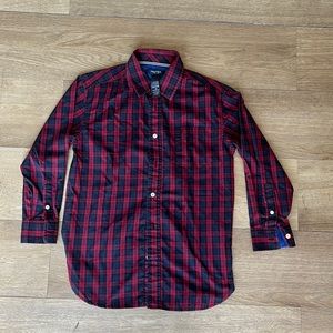 KIDS NAUTICA.. SIZE 10 Regular/ Flannel Long sleeve.. Red and black